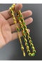 Green Enameled Heavy Gold Simulated Metal Prayer Beads Gift for Men - 2