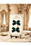 2-Pack Little Mini Lux Emerald Green Velvet Clip with Stone, Holiday, Celebration, Special Day