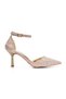 Women's Gold Waterway Thin Heeled Pointed Toe Closed Back Stylish Evening Dress Stilettos - 3