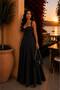 Women's Strappy Low-Cut Corset Lace-Up Long Stylish Evening Dress - 5