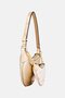 Women 2 In 1 Brand Logo Shoulder Bag, Gold - 3