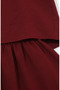 Ruffled Blouse Skirt Double Set 0279-07 Burgundy - 4
