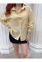Women's Single Pocket Oversize Shirt Loose Long Sleeve Summer Casual Shirt