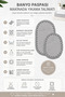 Silver 2-Piece French Lace Luxury Bath Mat Non-Slip Dowry Oval Bath Mat Set Lauris - 5