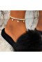 Women's Zircon Stone Butterfly Detailed Anklet