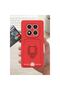 Glb-Stl41414 Xiaomi Redmi Note 14 Pro 5g Case Zuma Silicone with Business Card Holder and Ring - Red - 2