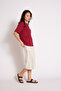 Crew Neck T-Shirt Burgundy - 2