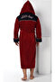 Men's Hooded Embroidered Bamboo Cotton Sport Model Soft Absorbent Luxury Bathrobe - 3