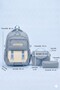 Licensed Twill Fabric Niss Model Blue School Backpack, Thermal Lunch Bag and Pen Holder - 4