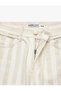 Cotton Striped Short Wide-Leg Pants with Tie-Waist - Crop Wide Leg Jeans - 6