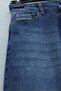 High Waist Straight Leg Jeans with Pockets -Indigo - 6