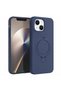 Apple iPhone 14 Compatible Case Aura Stand Magsafe Navy Blue