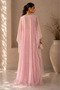 -Blush Pink Net Embellished Kaftan – Elegant Occasion Wear - 5