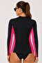 Women's Black Long Sleeve Single Top Quick-Drying Swimsuit/ Protects from Sun and Uv Rays. - 4