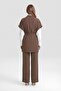 Women's Laser Cut Motif Double Suit Set Mink 31349 - 5