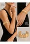 Fivore Gold Design Multi-Purpose Pazu Handcuff Jewelry - Handcuff Bracelet Upper Arm Bracelet Bohemian Gold Armlet Pazu Jewelry Bracelet - 2
