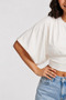 Natural Viscose Blouse with Wide Sleeves and Fitted Waist - 2