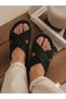 Unisex Comfort Slippers with Cross Straps and Soft Sole City Style Slippers - 5