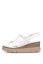 Elit Msl264 Women's Genuine Leather Wedge Heel Sandals White - 4