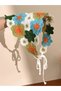 Blue Green Knitted Triangle Bandana Daisy Hair Band Women Teen Girls Children Summer Wear Bohemian Vintage Korean Style Sunflower - 2