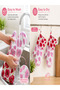 B&S Extra Long Professional Silicone Oven Mitts with Floral Design - Heat Resistant (2, Red, 50x18.5cm) - 5