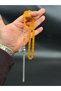 Kesme Ateş-I Sıkma Amber Prayer Beads Special Design Long Tassel Micron Silver for Lovers - 2