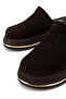 Women's Genuine Leather Brown Suede Flat Slippers - 4