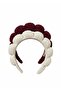 Mavi̇makro Hair Band Crown Ecru and Burgundy Set - 2