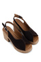 Women's Genuine Leather Brown Suede Heeled Sandals - 2