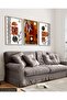 Watercolor Look Abstract Art 3 Piece Wooden Framed Painting Act