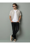 Men Beige Print Short Sleeve Cuban Collar Shirt - 2
