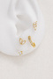 Minimal Leaf Model 3-Piece Women's Zircon Stone Cartilage Earring Set - 6