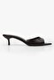 Women's Saint Brown Skin Mini Heeled Slippers - 3