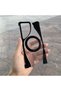 Luxury Transparent Metal Magnetic Phone Case For Samsung Galaxy S25 Ultra , Magsafe Compatible Light-weight Aluminum Rimless S25 Ultra Cover (Black) | Flare Gadgets