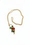 Colorful Crystal Cluster Necklace with Gold Ring Detail - 2