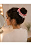 Vintage Lace Detailed Plaid Scrunchie Hair Clip
