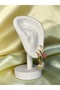 Set of 3 Steel Earrings with Heart Figures and Pearl Detail - 2