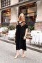 Plus Size Dress with Embroidered Collar Detail - 4