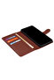 Case for iPhone 17 Pro, Leather Folio, shockproof, brown - 3
