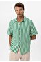 Oversize Openwork Striped Men's Shirt - 2