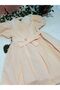 Girl's Pleated Dress - 100% Cotton - Powder - 8