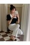 Baby Collar Retro Women's Knitwear Stylish T-Shirt - 3