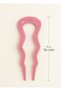 Pink Zircon Stone Detailed 14 cm Bone Hairpin Bun Hairpin Clip – Stylish Bun Hairpin - 3