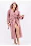 Hooded Collar Square Jacquard Bamboo Cotton Soft Absorbent Luxury Bathrobe