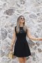 Black Zero Sleeve Short Dress - 2