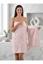100% Cotton 2-Piece Bath Towel Set (90X150 cm Large Size + 50X90 cm) Dowry Soft Set - Green - 6