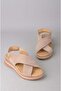 Seç 4094 genuine leather wedge heel sandal (heel height: 4.5cm) mink suede - 3