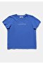 Regular Fit Round Neck Plain Women's Blue Short Sleeve T-Shirt - 5
