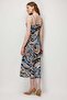 Patterned Thin Strap Midi Dress - 5