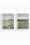 White Wooden Framed 2-Piece Modern Painting Huhu272